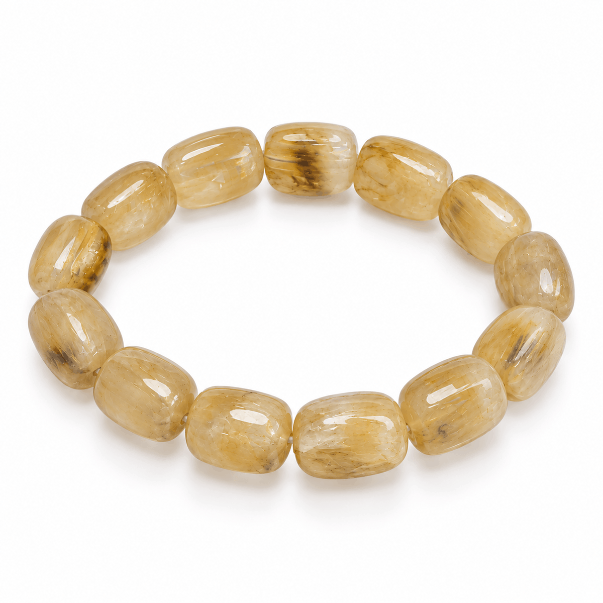 Beige kralenarmband met goudkleurige details van Hippe Kraal
