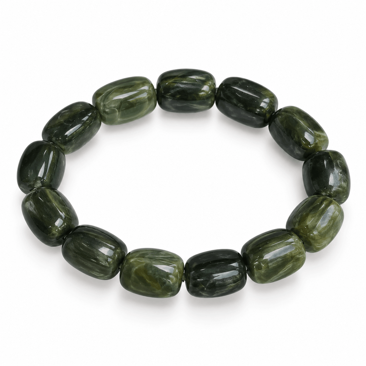 Groene kralenarmband met goudkleurige details van Hippe Kraal