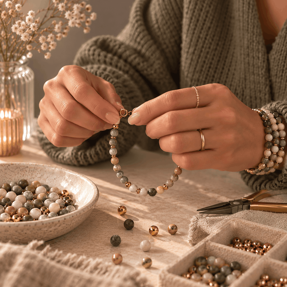 Custom Made ketting maken met kralen van Hippe Kraal