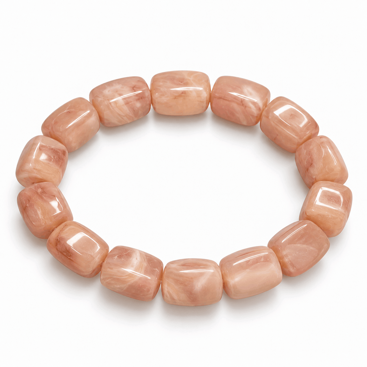 Roze Marble kralenarmband met marmerlook en goudkleurige details van Hippe Kraal